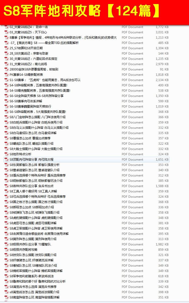 枪战大乱斗下载大全苹果版:三国志战略版S8初始赛季攻略合集 s8秘籍综合攻略S8军阵地利攻略合集【124篇】-第1张图片-太平洋在线下载